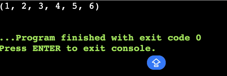 Python tuple Example
